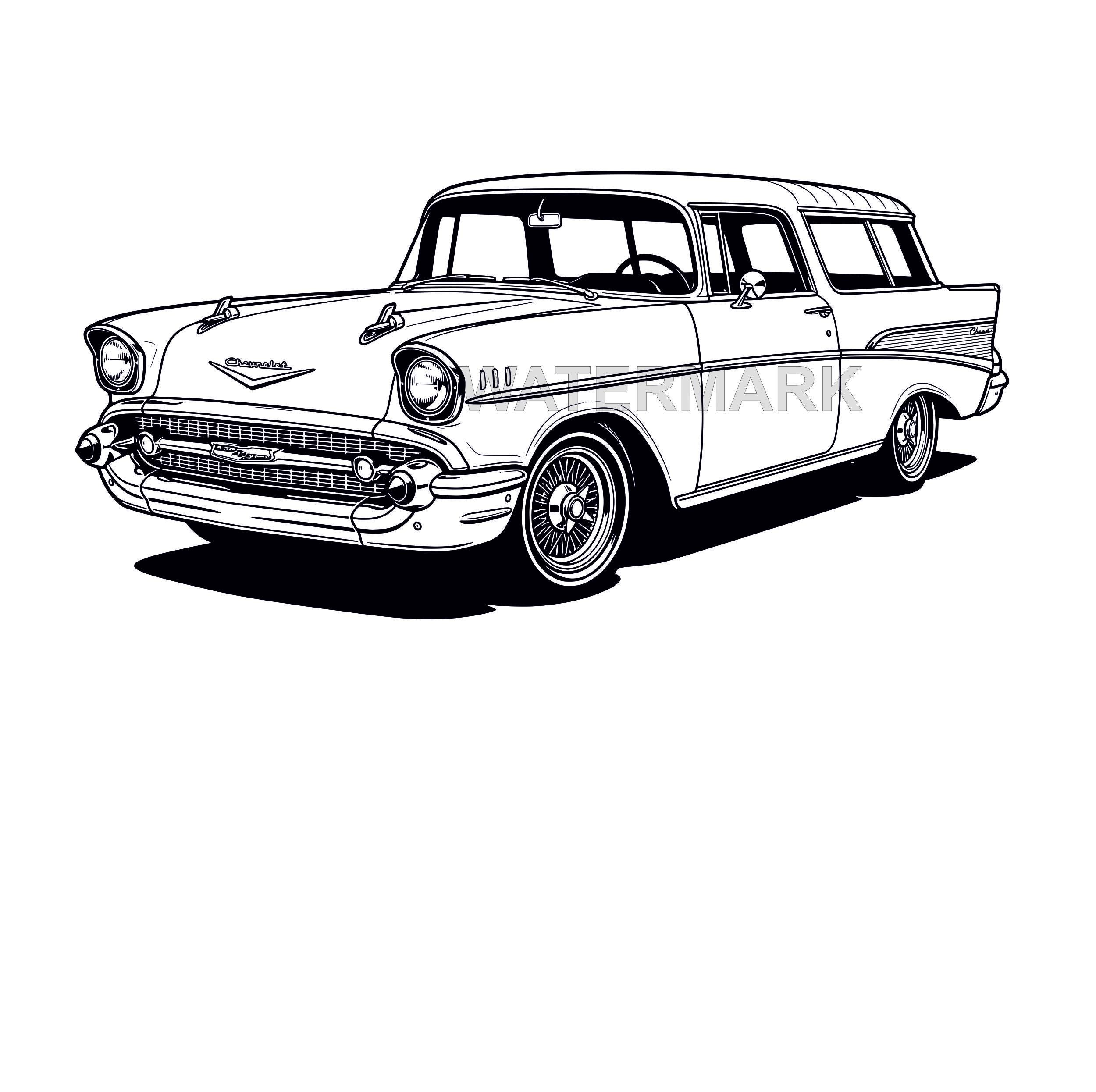 1957 Chevrolet Nomade SVG, PNG 6 Different Design View - Etsy