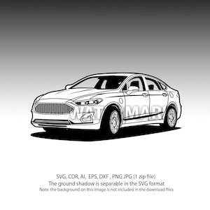 Ford Fusion (svg, cdr, ai, dxf, eps, png, jpg)