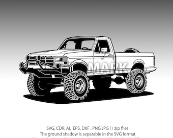 Ford Pickup F Serie 1989 Svg,cdr,ai,dxf,eps,png,jpg - Etsy