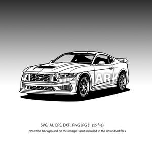 Ford mustang schwarzes Pferd svg,ai,dxf,eps,png,jpg