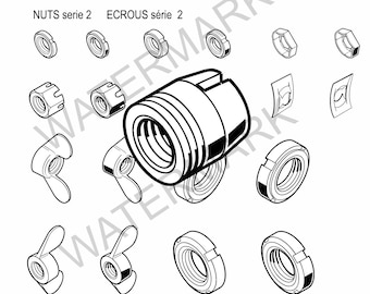 Vector clipart nut serie 2 , 22 vector clipart svg, dxf, eps,  png, ai