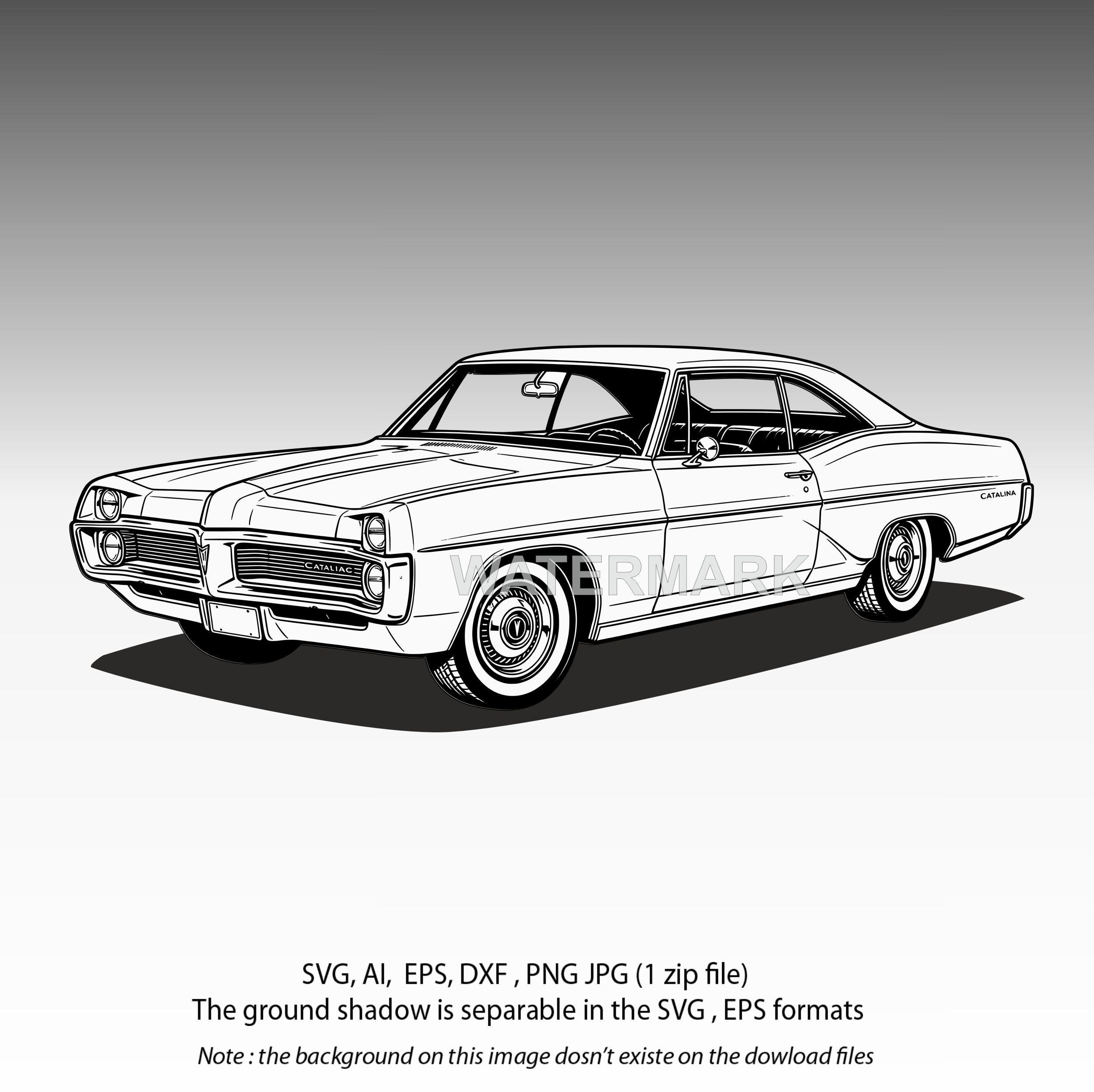 Pontiac Catalina 1967 svg,ai,dxf,eps,png,jpg
