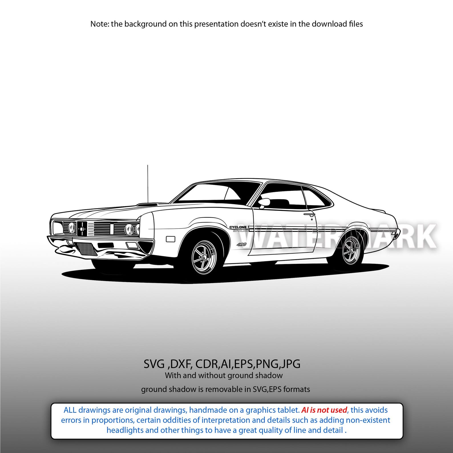 Mercury Cyclone Spoiler Svg,cdr,ai,dxf,eps,png,jpg - Etsy