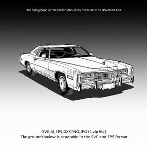 Cadillac Eldorado 1978 svg,ai,dxf,eps,png,jpg