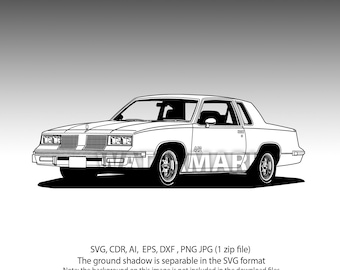 Oldsmobile Cutlass (svg, cdr, ai, dxf, eps, png, jpg)