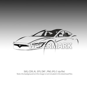 テスラ モデル S スケッチ svg、cdr、eps、ai、png、jpg