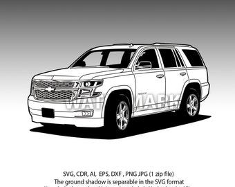 Chevrolet Tahoe svg,cdr,ai,dxf,eps,png,jpg