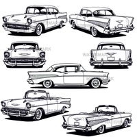 1957, Chevrolet, Bel Air, SVG, Digital Download. - Etsy