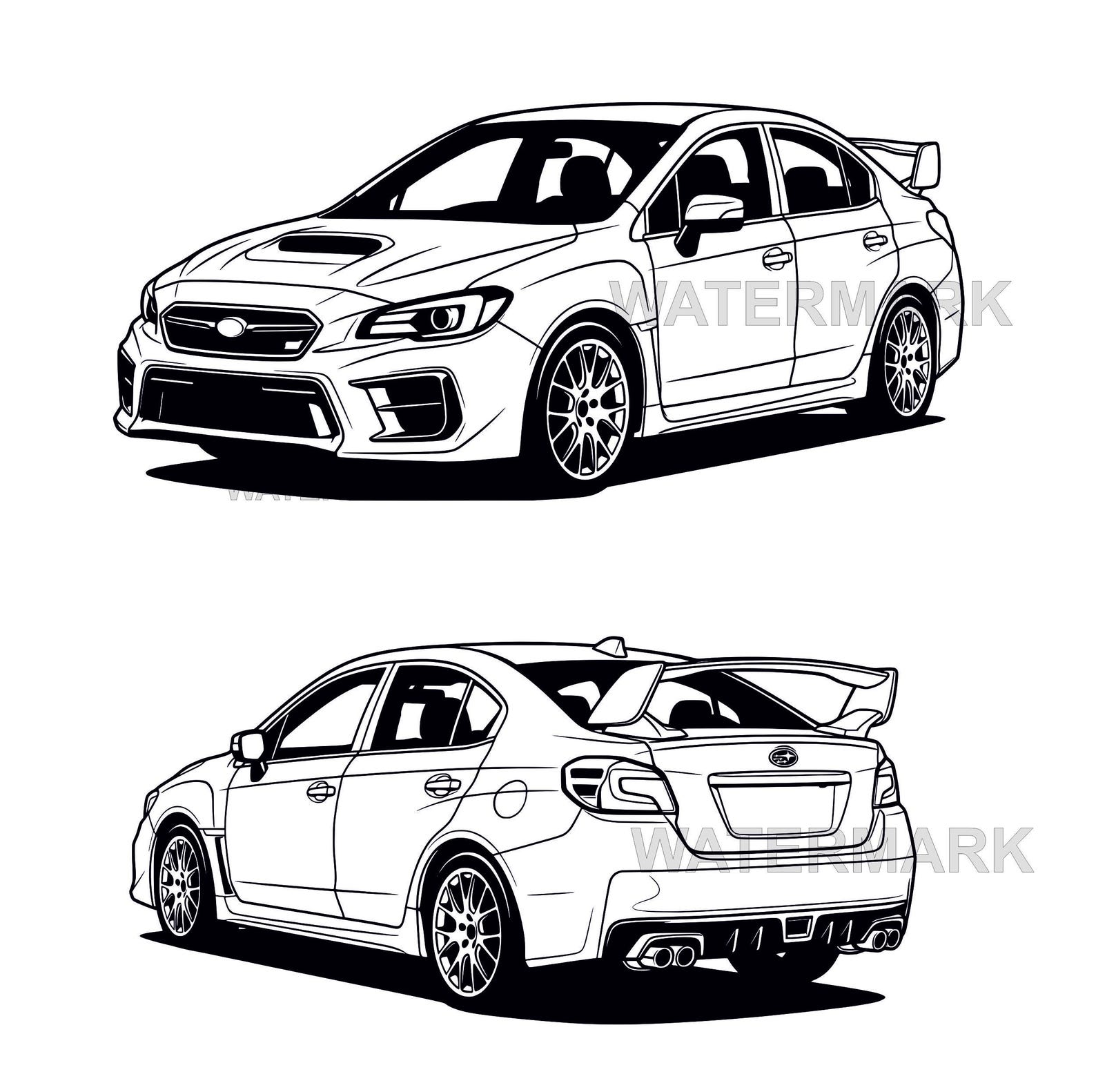 Wrx Engine Svg Subaru WRX Sti SVG,PNG, 5 Different Angle View Designs - Etsy