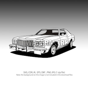 Ford Torino 1975 svg, cdr, ai, dxf, eps, png, jpg
