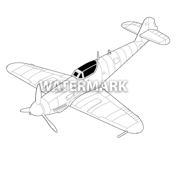 メッサーシュミット Bf 109 航空機 飛行機 svg、eps、ai、dxf、ai、png