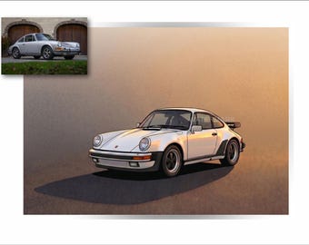 Custom car portait from your photo