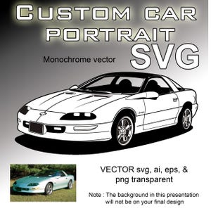 Vetor de retrato de carro personalizado SVG,ai,eps,png