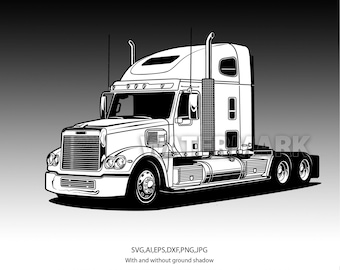 Semi Truck Freightliner Coronado Svg,ai,dxf,eps,png,jpg - Etsy Denmark