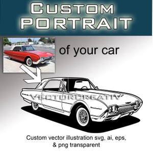 Custom car portrait  personalized svg ,ai ,eps , png