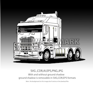 Semi caminhão Kenworth K 200 svg,ai,eps,png,jpg