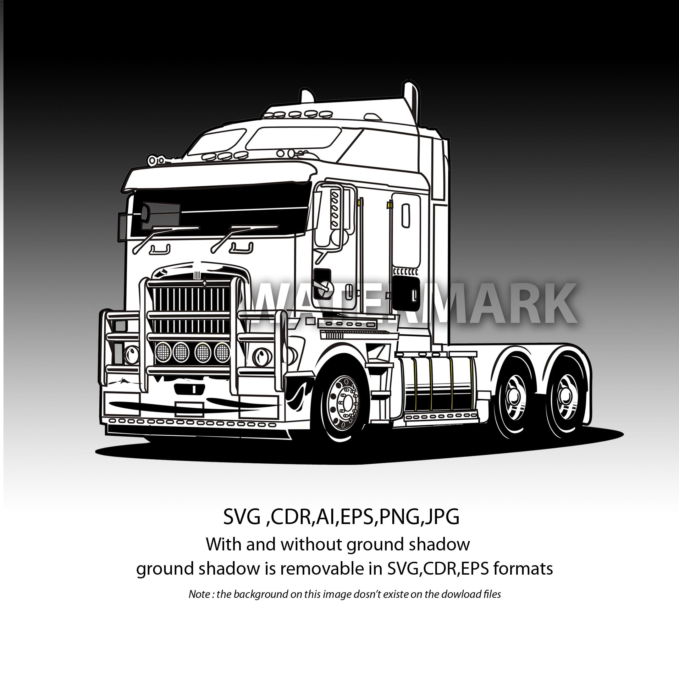 Semi Truck Kenworth K 200 Svg,ai,eps,png,jpg - Etsy
