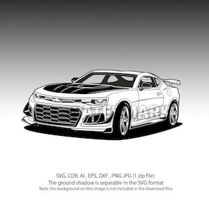 Chevrolet Camaro 2022 svg,cdr,ai,dxf,eps,png,jpg
