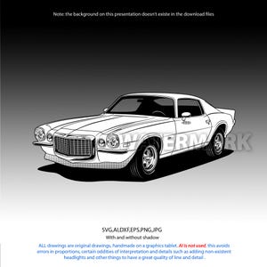 Chevrolet Camaro 1972 svg,ai,dxf,eps,png,jpg