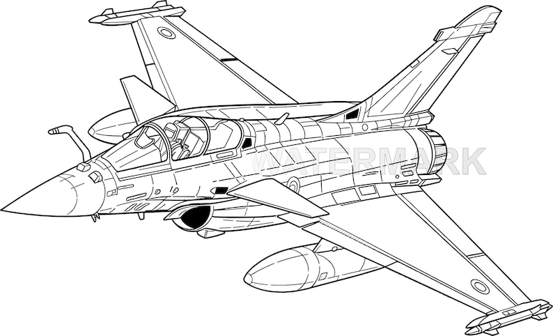 Rafale Fighter Aircraft Plane , Eps, Ai, Dxf, Ai, Png, Jpg - Etsy Canada