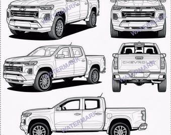 2026 Chevrolet Colorado  SVG, PNG, 5 different design angle view