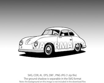 Porsche 356 1950 svg, cdr, eps, ai, png, jpg