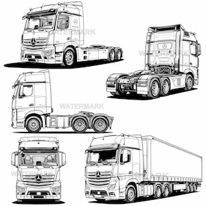 Mercedes Truck Trailer - Etsy