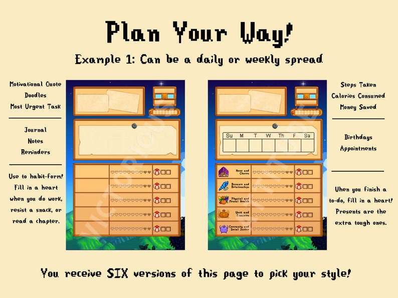 Stardew Valley Planner Bundle Daily Weekly Monthly - Etsy