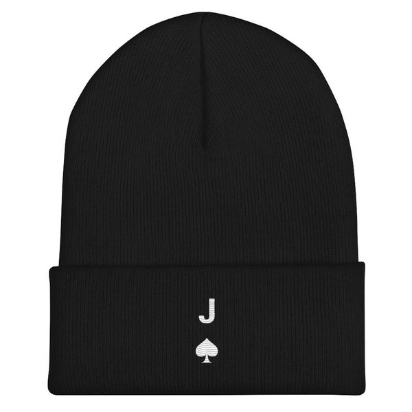 Jack of Spades Geborduurde Beanie - Houd je hoofd warm en je stijl koel