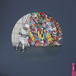 Abstract Glass Wall Art,Graffiti Glass,Canvas Glass Art,Tempered Glass,Glass Printing,Painting Glass Decor,