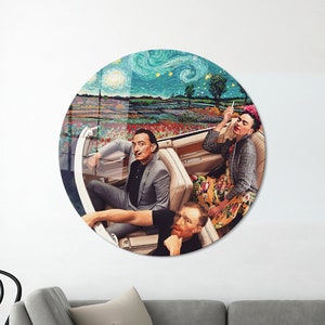 Van Gogh Tempered Glass,Glass Wall Art,Large Glass Wall Art,Personalized Glass Art,Salvador Dali Tempered Glass,