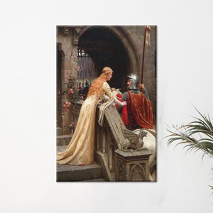 Reproduction Wall Art, Edmund Leighton God Speed Wall Decor, God Speed Canvas Decor, Edmund Blair Leighton Canvas Gift, Framed Canvas,