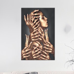 Modern Canvas Print, Woman Art Canvas, Abstract Canvas Print, Abstract Woman Wall Decor, Wall Decoration,