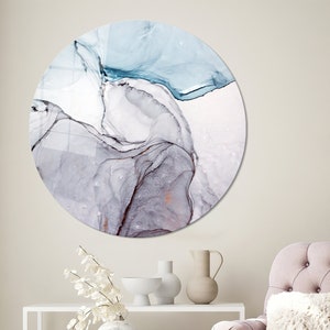 Glass Art Wall Decor,Blue Tempered Glass,Custom Glass Printing Wall Art,Glass Art,Abstract Wall Art,Modern Glass,Pruple Glass Wall Art,