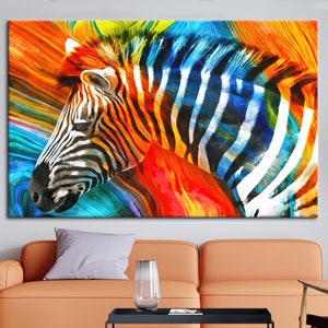 Zebra Canvas, Abstract Wall Decor, African Animals Art, Abstract Zebra Art, Contemporary Canvas Art, Modern Art, Safari Art,