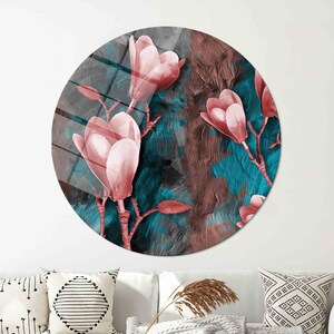 Glass Wall Art,Personalized Glass Art,Modern Wall Decoration,Floral Glass Wall Art,Glass Custom For Art,Abstract Wall Art,