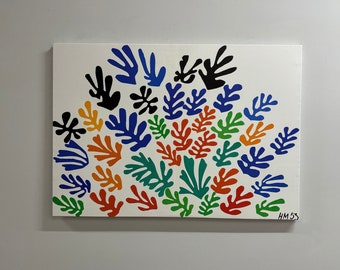Modern Canvas Art, Personalized Gifts, Henri Matisse, Abstract Canvas Decor, Canvas Print, Custom Canvas, Papier Decoupes Wall Decor,
