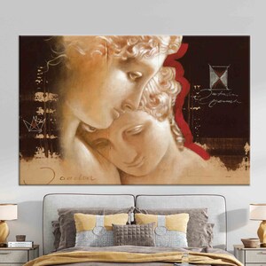 Canvas Home Decor, 3D Canvas, Large Wall Art, Romantic Couple Decoration, Modern Canvas Art, Trendy Canvas Gift, Lover Canvas,