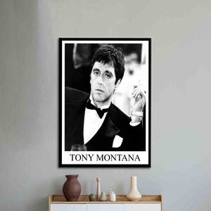 Tony Montana, Tony Montana Canvas Art, Famous Quote Wall Art, Famous Poster, Portre Poster, Portrait Canvas, Celebrity Wall Art,