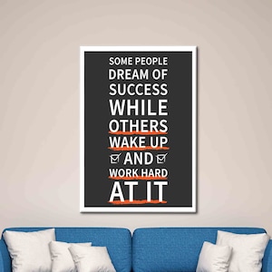 Success Quotes, Motivation Wall Decor, Motivational Artwork, Quote Wall Decor, Success Art Canvas, Inspirational Wall Decor,