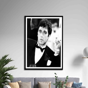 Tony Montana, Tony Montana Canvas Art, Portre Wall Art, Portrait Canvas Art, Celebrity Wall Decor, Famous Quote Wall Art, Famous Canvas,