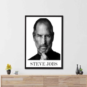 Steve Jobs, beroemde poster, Steve Jobs canvas, beroemd citaat canvas, portret kunst, Portre canvas, beroemdheid gedrukt, gerenommeerd muur decor,