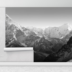 3d Wall Paper,Modern Wall Paper,Everest Base Camp,Wall Paper Peel and Stick,Himalaya Wall Mural,Mountain Landscape Wall Art,