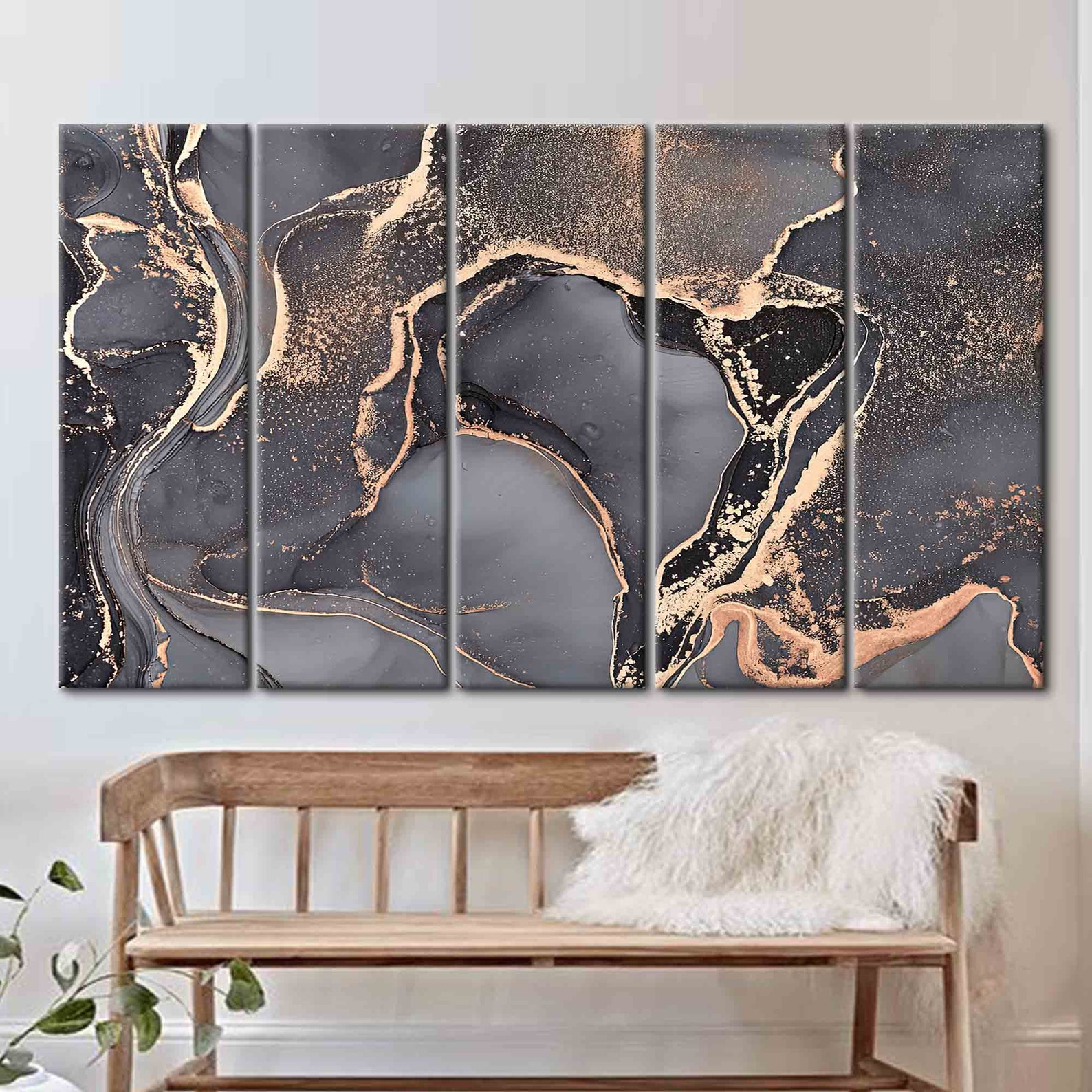 Gray and Gold Marble Gold Marble Poster Marble Poster Etsy