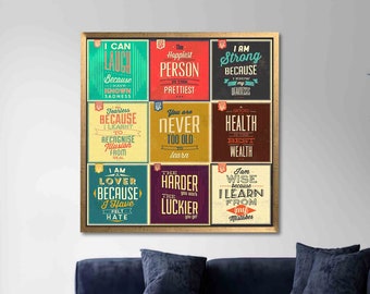Positive Quotes, Workplace Canvas, Success Wall Decor, Motivation Printed, Positive Wall Decor, Inspirational Poster,
