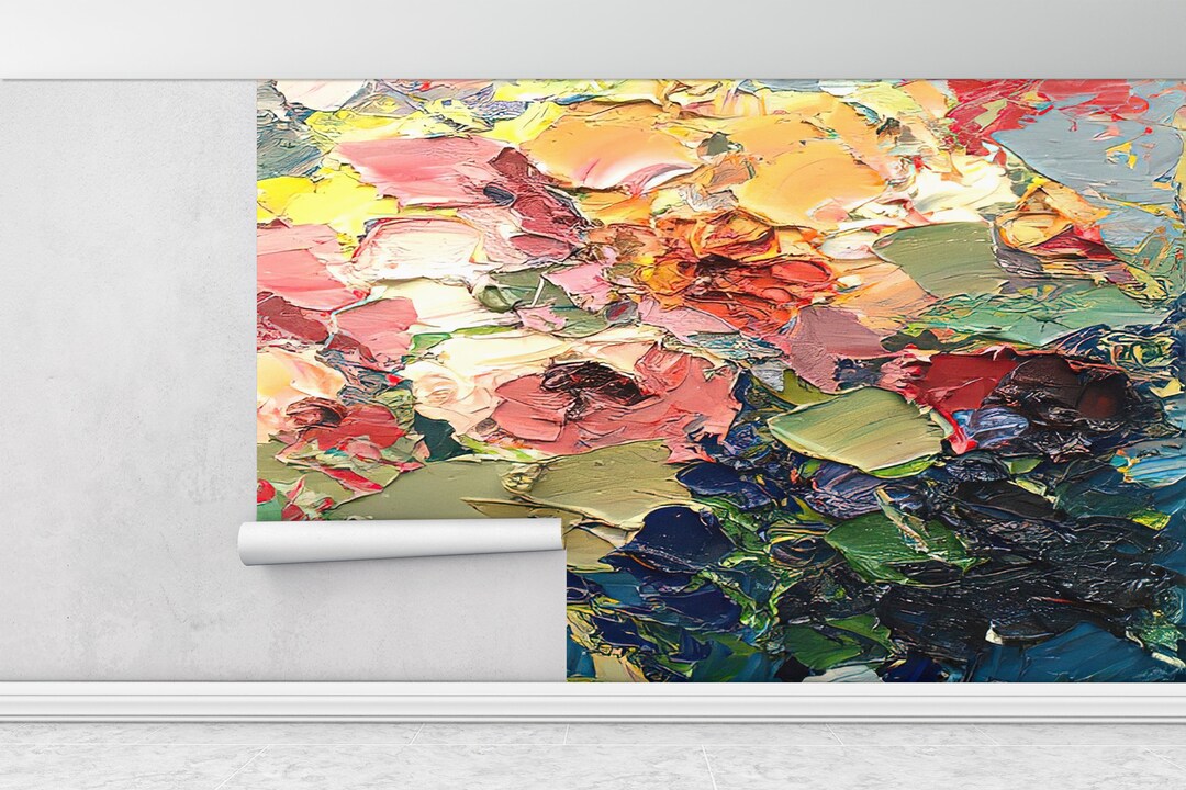 Acrylic Wall Paper, Contemporary Wall Mural, Colorful Wall Mural ...