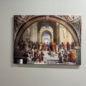 Famous Artwork, Raphael Printed, Oil Painting Print, Raffaello Sanzio Art Canvas, Socrates Printed, Reproduction Printed,