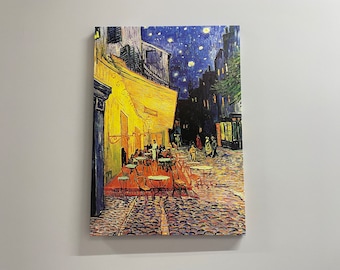 Cafe Terrace Night, Starry Sky Landscape Canvas Art, Cafe Landscape Wall Decor, Van Gogh Canvas Art, Famous Art, Reproduction Poster,