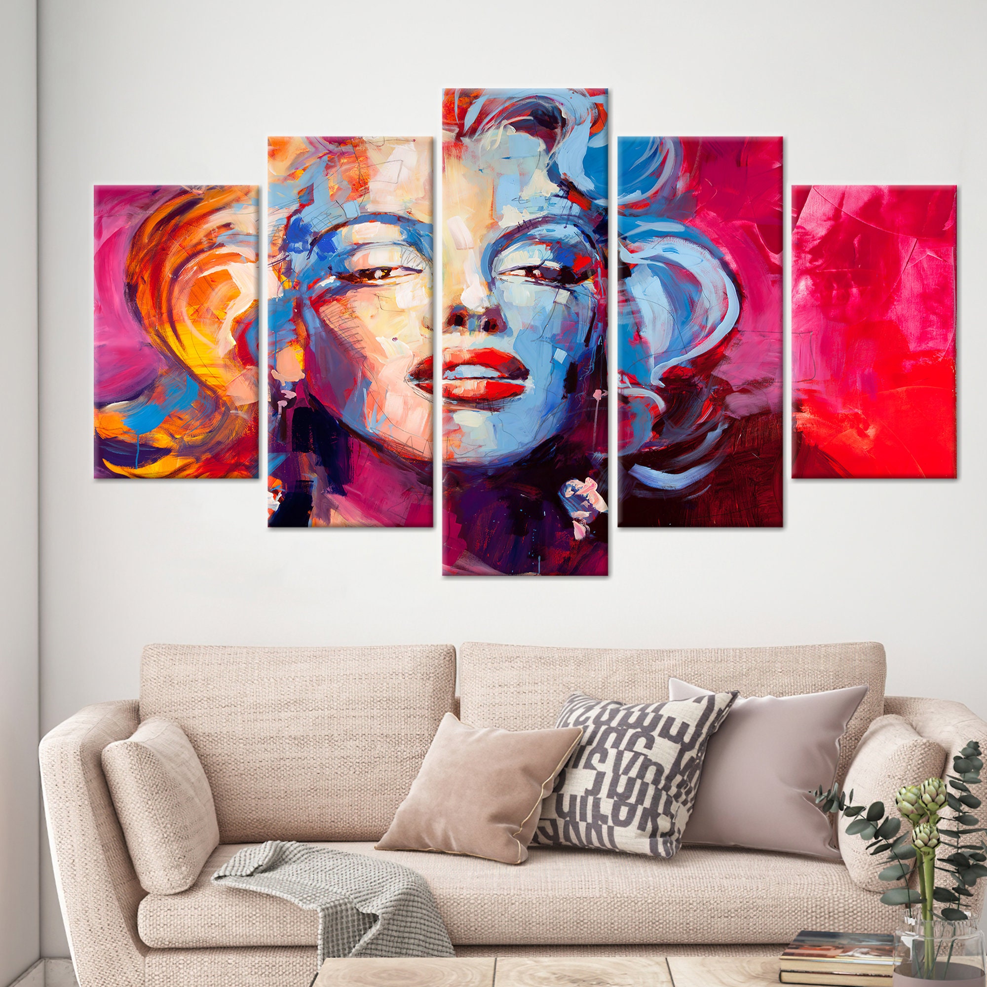 Modern Abstract Art Canvas Famous Art Canvas Abstract Face Etsy Australia