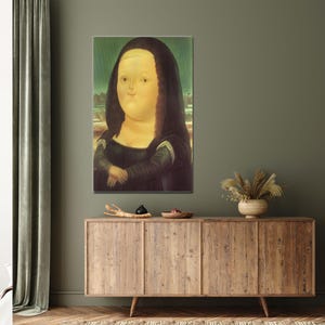 Berühmte Leinwand Poster, Mona Lisa Leinwand, Modernes Poster, Mona Lisa von Fernando Botero Wandbehänge, Baby Mädchen Geschenk,